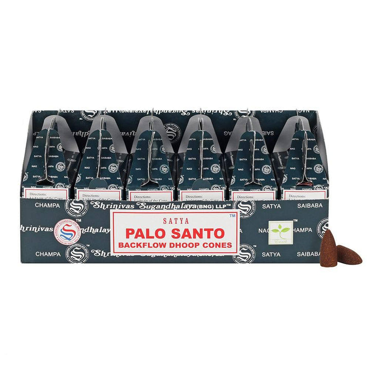 Set of 6 Packets of Satya Palo Santo Backflow Dhoop Cones - Home Decor Emporium