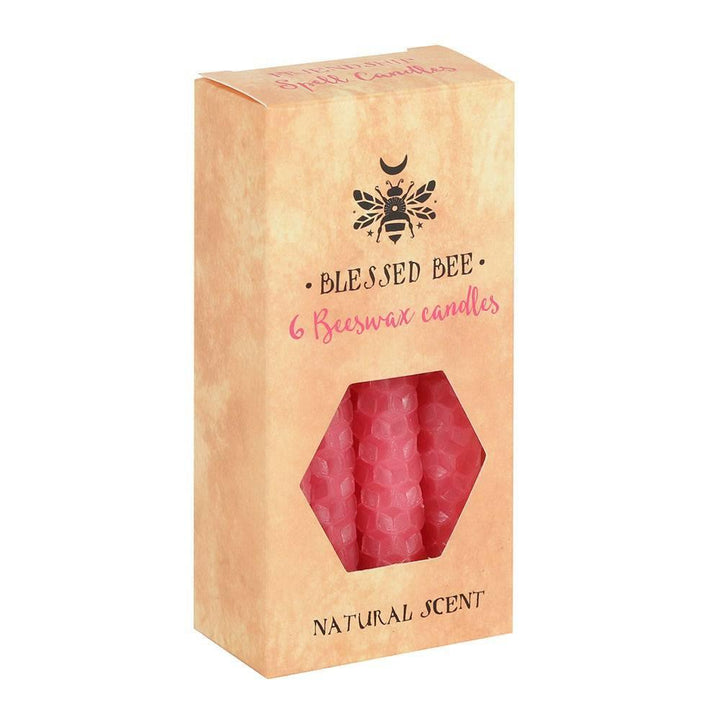 Set of 6 Pink Beeswax Spell Candles - Home Decor Emporium