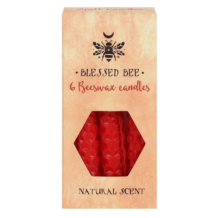 Set of 6 Red Beeswax Spell Candles - Home Decor Emporium