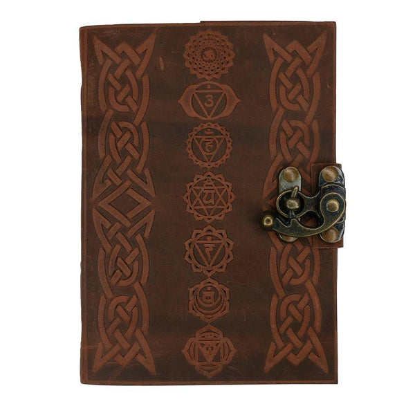 Seven Chakras Leather Journal - Home Decor Emporium