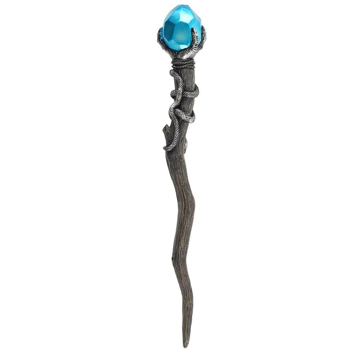 Silver Claw Wand with Blue Gem - Home Decor Emporium