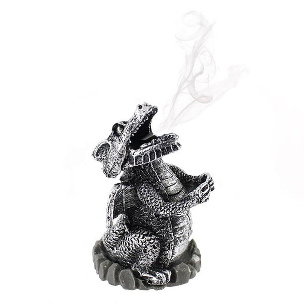 Silver Dragon Incense Cone Holder - Home Decor Emporium