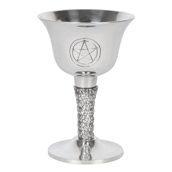 Silver Metal Pentagram Chalice - Home Decor Emporium