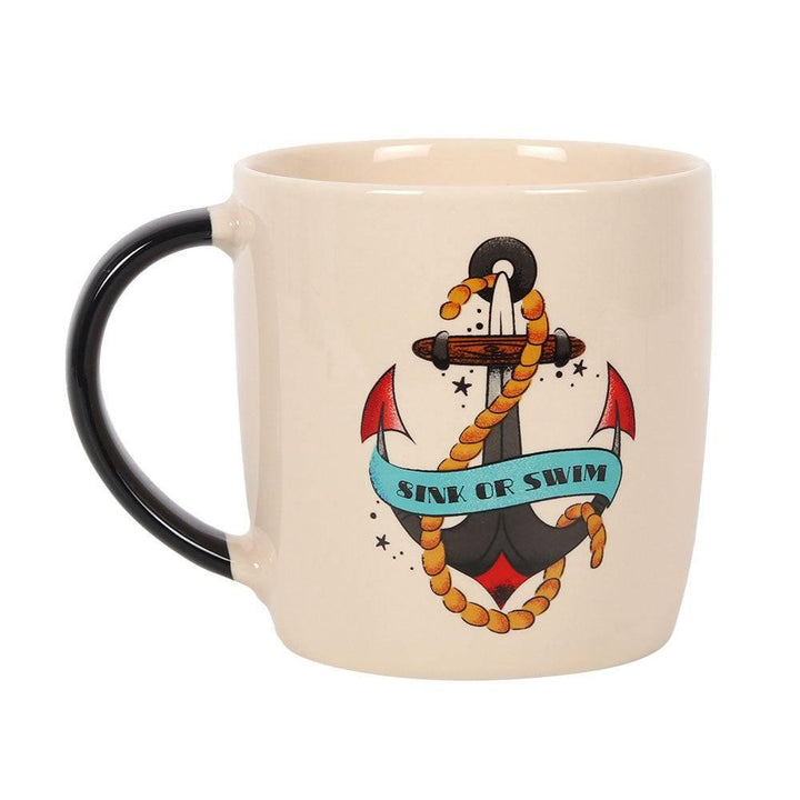 Sink Or Swim Tattoo Anchor Mug - Home Decor Emporium