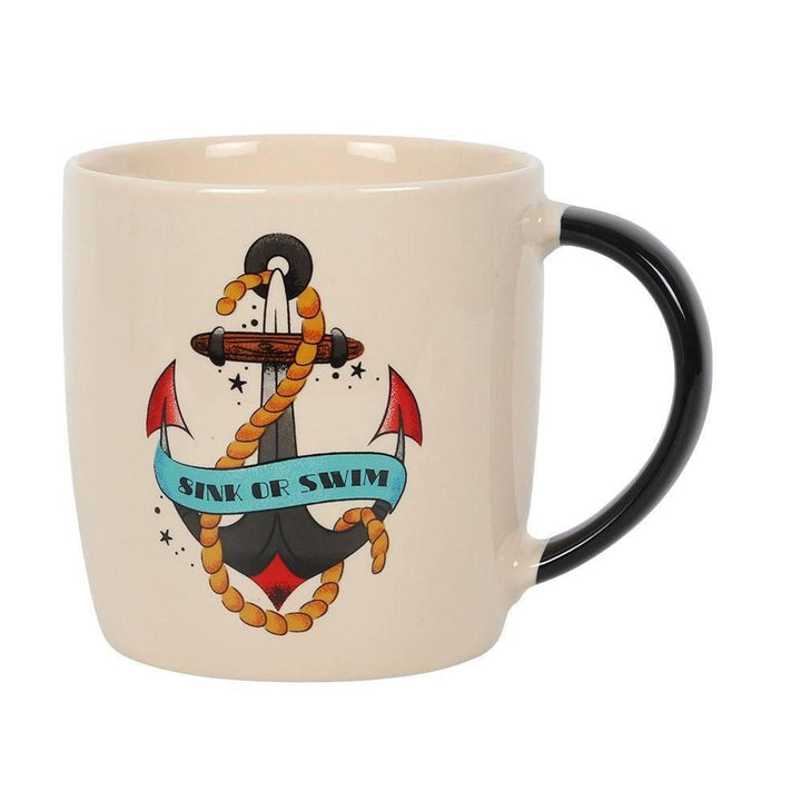 Sink Or Swim Tattoo Anchor Mug - Home Decor Emporium