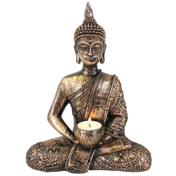 Sitting Thai Buddha Tealight Holder - Home Decor Emporium