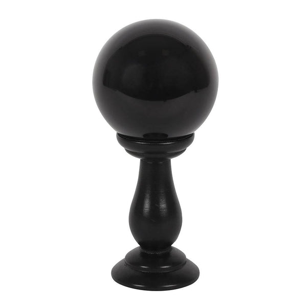 Small Black Crystal Ball on Stand - Home Decor Emporium