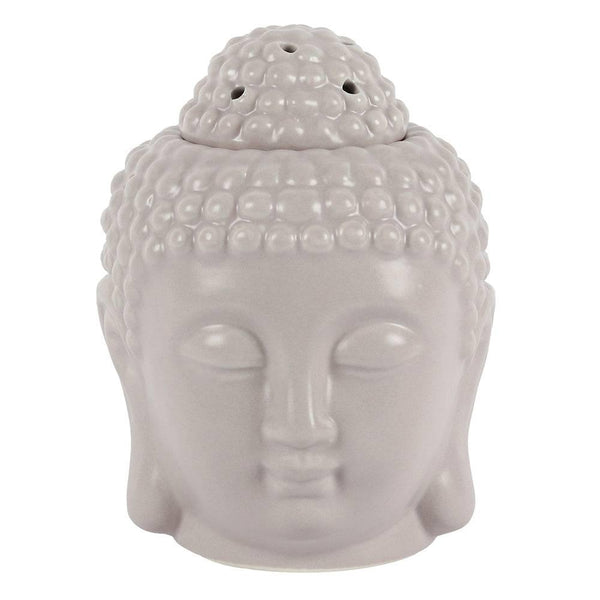 Small Grey Buddha Head Oil Burner - Home Decor Emporium