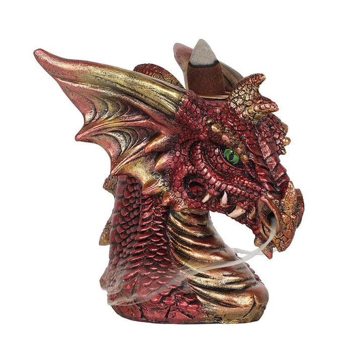 Small Red Dragon Head Backflow Incense Burner - Home Decor Emporium