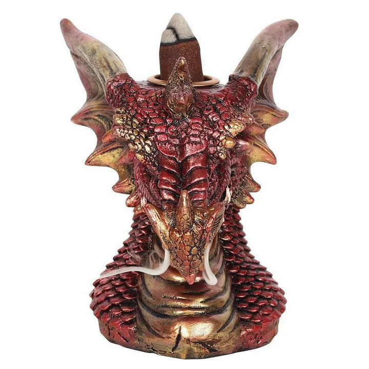 Small Red Dragon Head Backflow Incense Burner - Home Decor Emporium