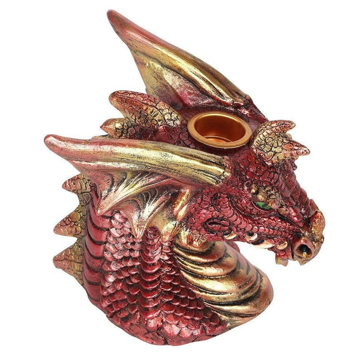 Small Red Dragon Head Backflow Incense Burner - Home Decor Emporium