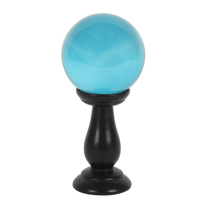 Small Teal Crystal Ball on Stand - Home Decor Emporium