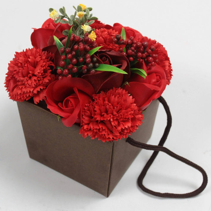 Soap Flower Bouquet - Red Rose & Carnation - Home Decor Emporium