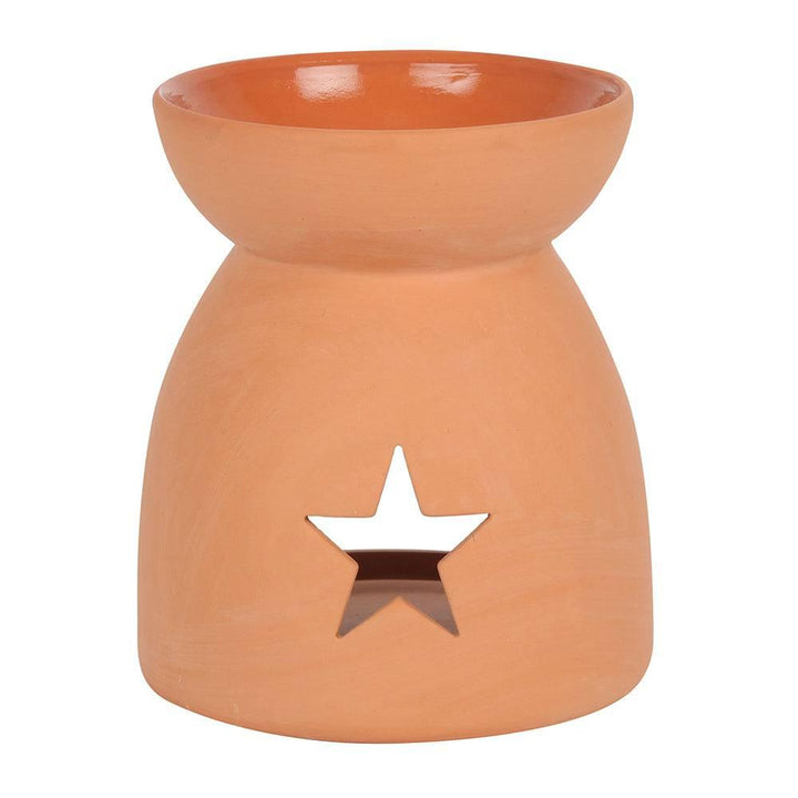 Star Cutout Terracotta Effect Oil Burner - Home Decor Emporium