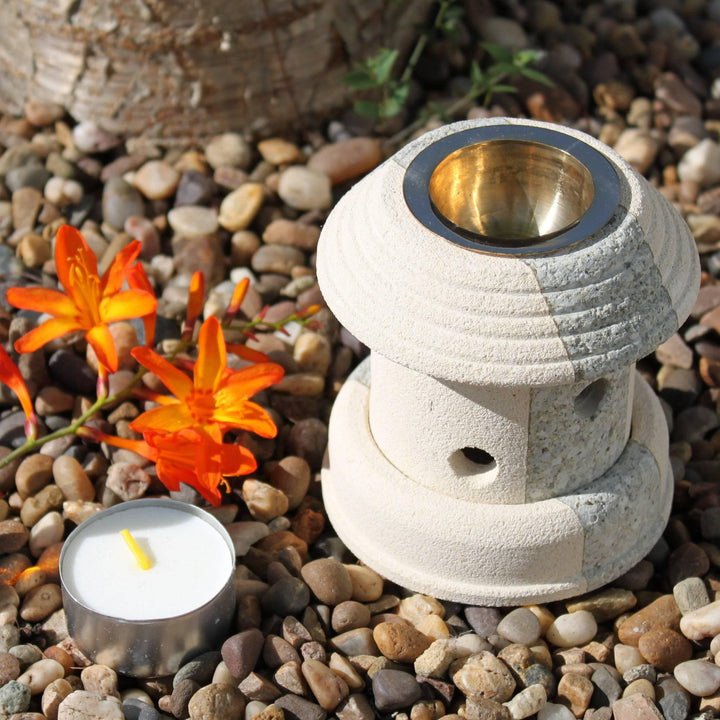 Stone Oil Burner - Combo Lantern - Home Decor Emporium