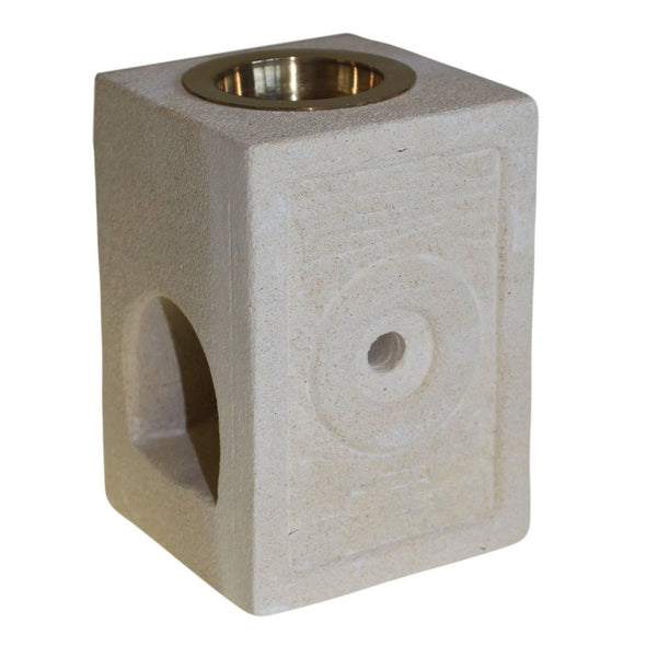 Stone Oil Burner - Square Moorish - Home Decor Emporium