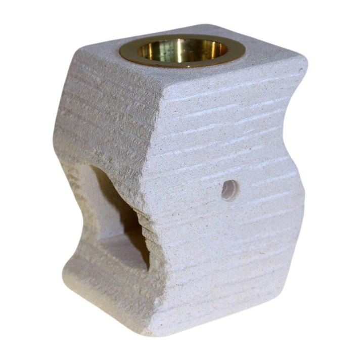 Stone Oil Burner - Stepped Wave - Home Decor Emporium