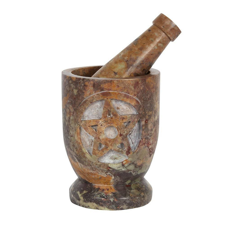 Stone Pentagram Mortar and Pestle - Home Decor Emporium