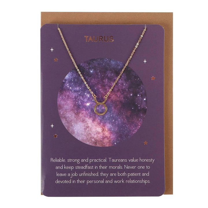 Taurus Zodiac Necklace Card - Home Decor Emporium