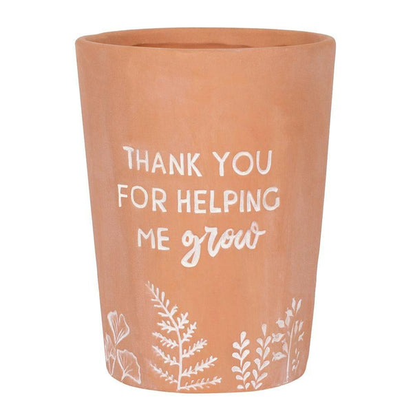 Thank You For Helping Me Grow Terracotta Plant Pot - Home Decor Emporium