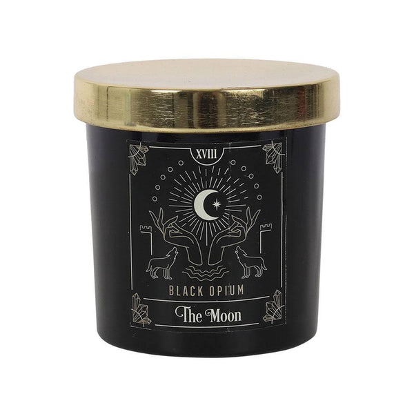 The Moon Black Opium Tarot Candle - Home Decor Emporium