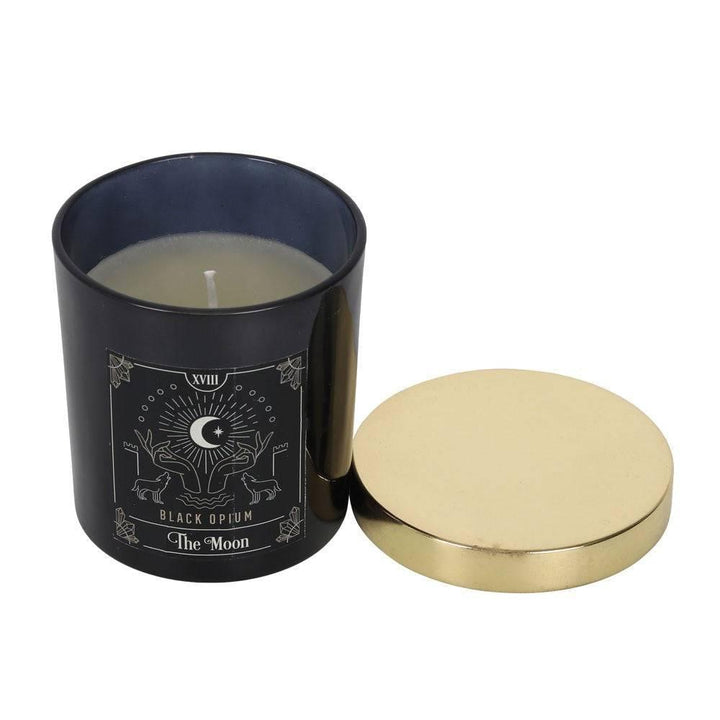 The Moon Black Opium Tarot Candle - Home Decor Emporium