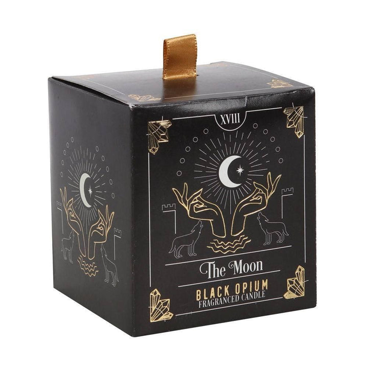 The Moon Black Opium Tarot Candle - Home Decor Emporium