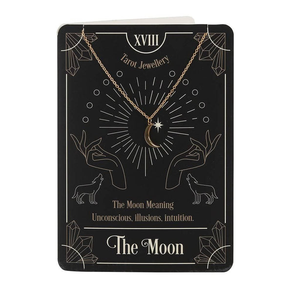 The Moon Tarot Necklace on Greeting Card - Home Decor Emporium