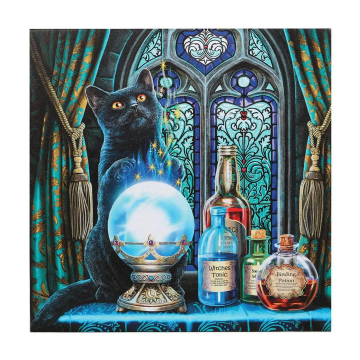 The Witches Apprentice Light Up Canvas Plaque by Lisa Parker - Home Decor Emporium