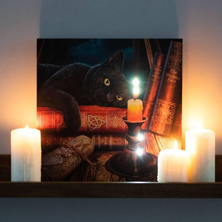 The Witching Hour Light Up Canvas Plaque by Lisa Parker - Home Decor Emporium