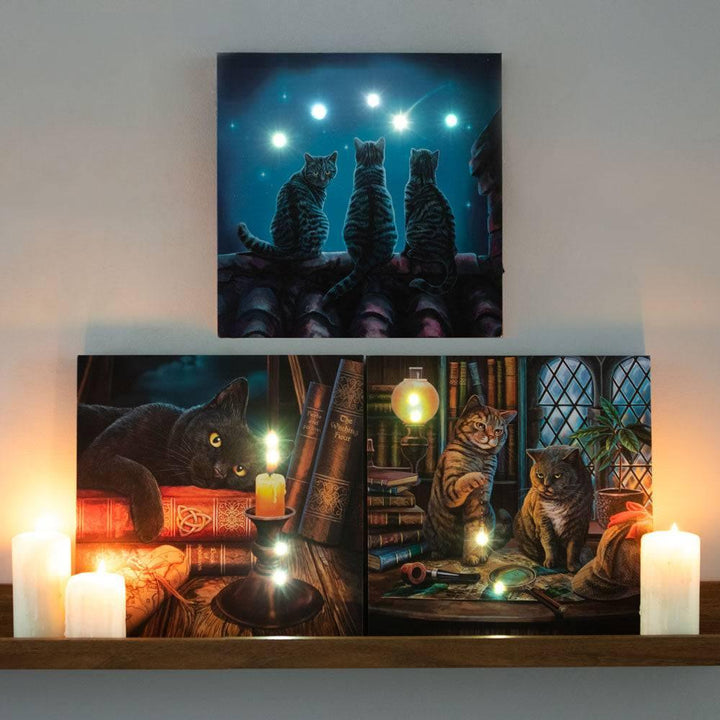 The Witching Hour Light Up Canvas Plaque by Lisa Parker - Home Decor Emporium