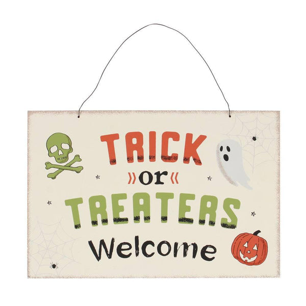 Trick or Treaters Welcome Hanging Sign - Home Decor Emporium