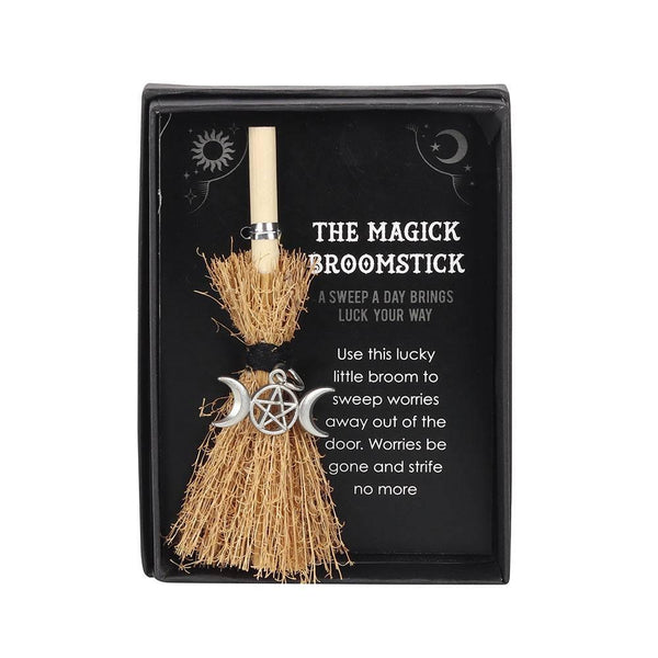 Triple Moon Mini Magick Broomstick - Home Decor Emporium