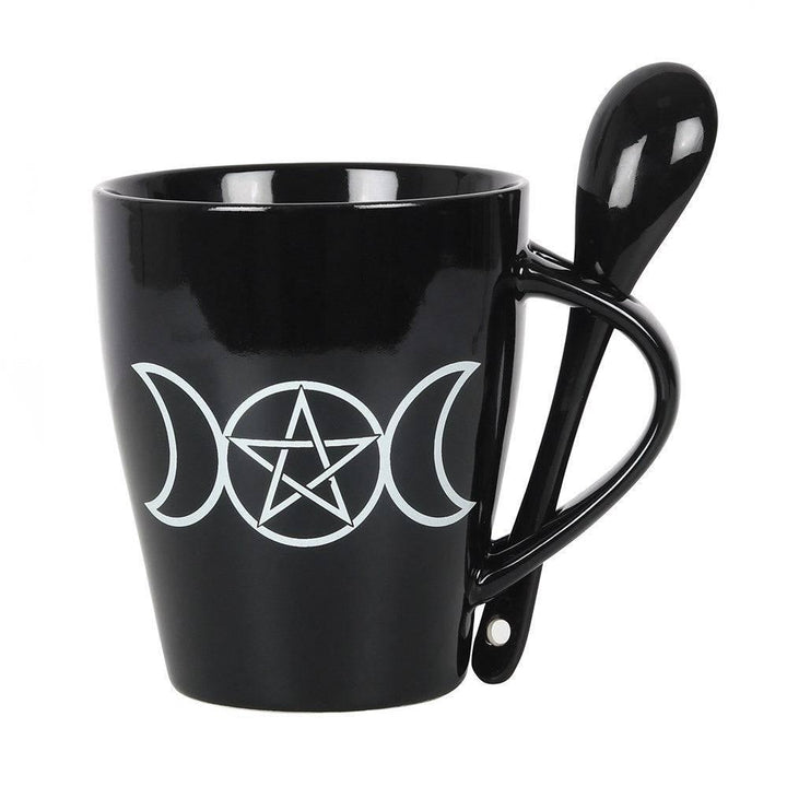 Triple Moon Mug and Spoon Set - Home Decor Emporium