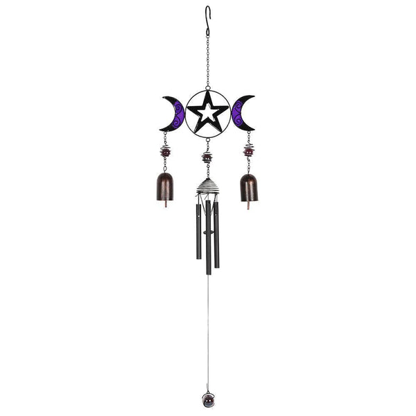 Triple Moon Windchime with Bells - Home Decor Emporium