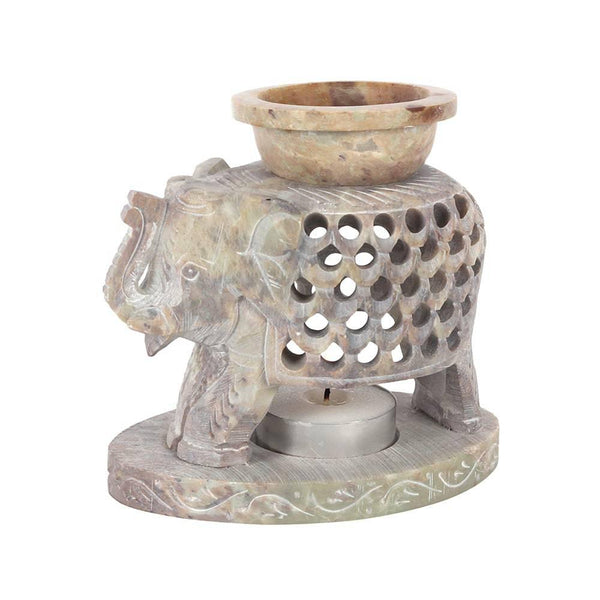 Upward Elephant Soapstone Oil Burner - Home Decor Emporium