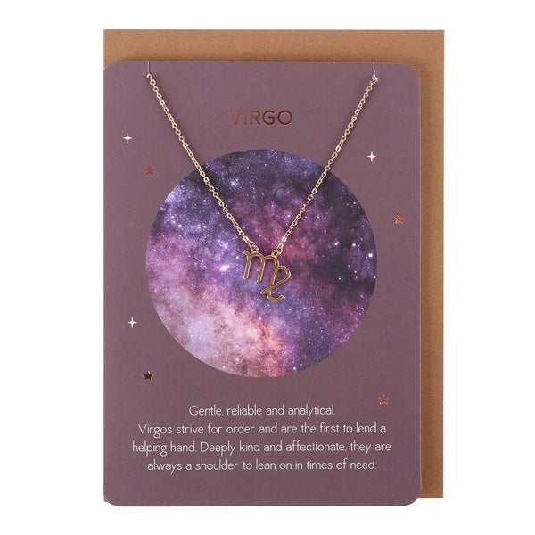 Virgo Zodiac Necklace Card - Home Decor Emporium