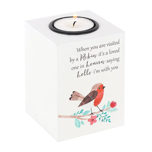 Visited by a Robin Tealight Holder - Home Decor Emporium