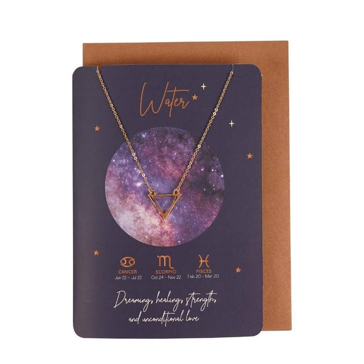 Water Element Zodiac Necklace Card - Home Decor Emporium