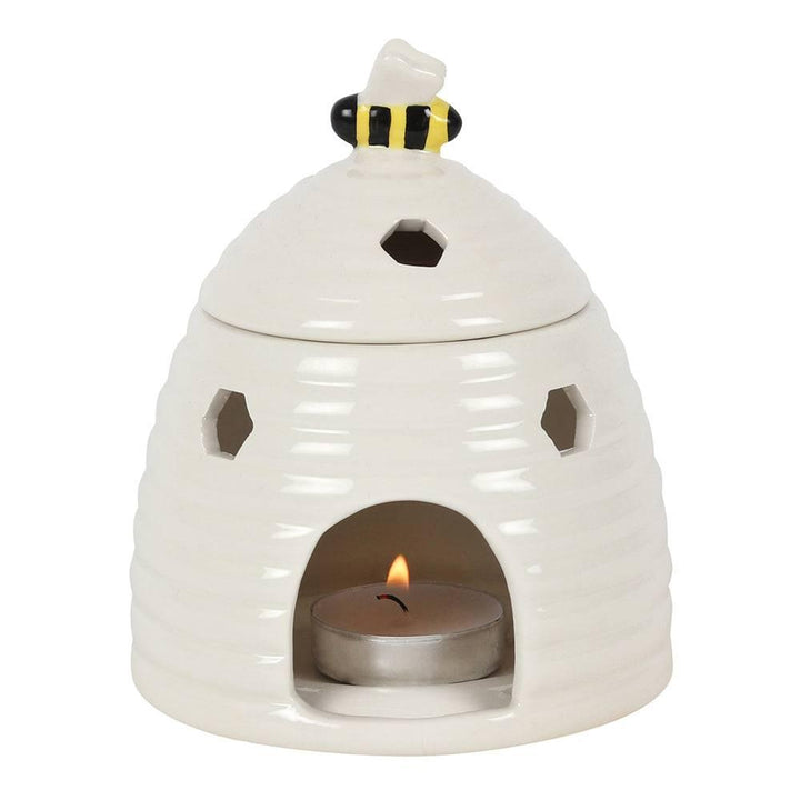 White Beehive Oil Burner - Home Decor Emporium