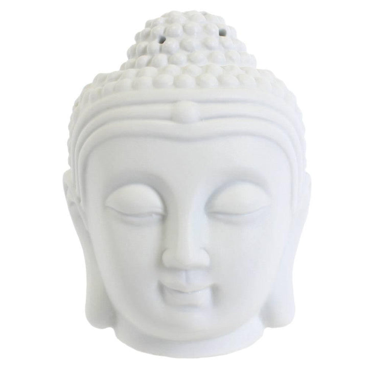 White Buddha Head Oil Burner - Home Decor Emporium