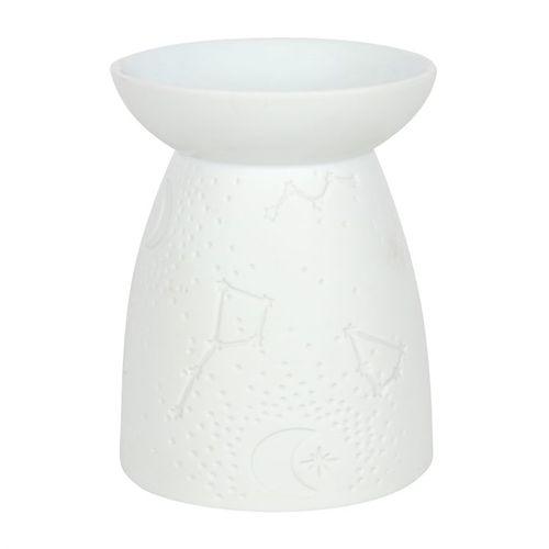 White Ceramic Constellation Oil Burner - Home Decor Emporium