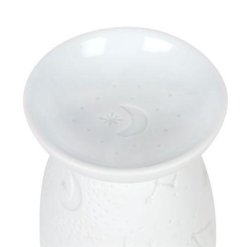 White Ceramic Constellation Oil Burner - Home Decor Emporium