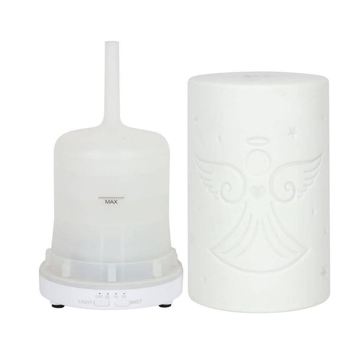 White Ceramic Guardian Angel Electric Aroma Diffuser - Home Decor Emporium