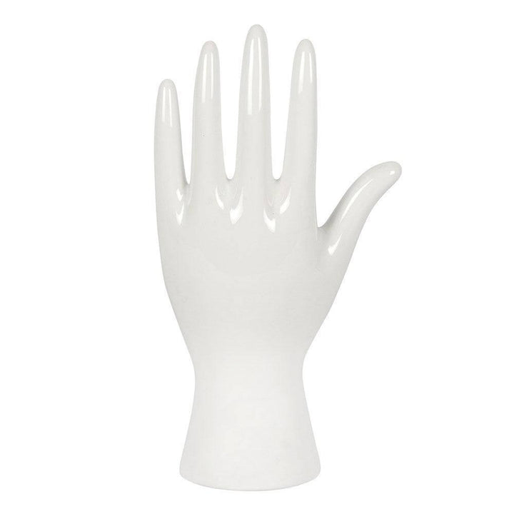 White Ceramic Palmistry Hand Ornament - Home Decor Emporium