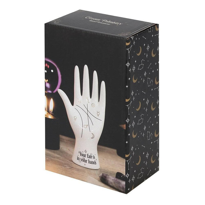 White Ceramic Palmistry Hand Ornament - Home Decor Emporium