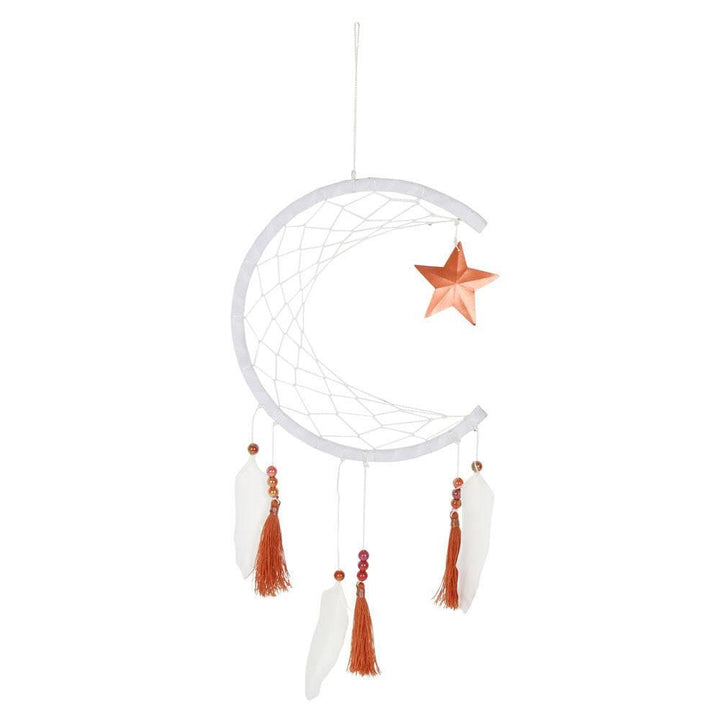 White Crescent Moon Dreamcatcher - Home Decor Emporium