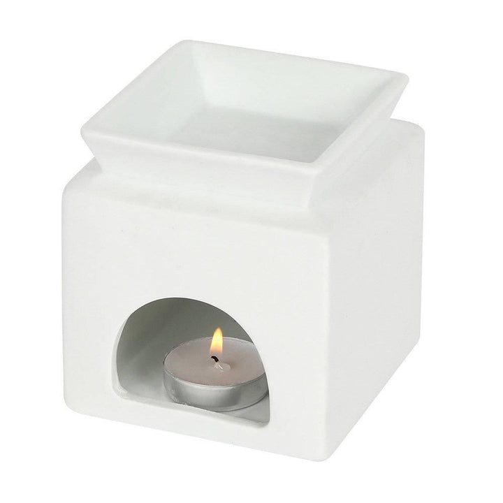 White Home Cut Out Oil Burner - Home Decor Emporium