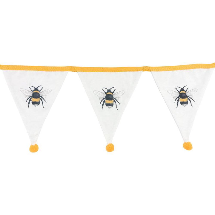 White Single Bee Fabric Bunting - Home Decor Emporium