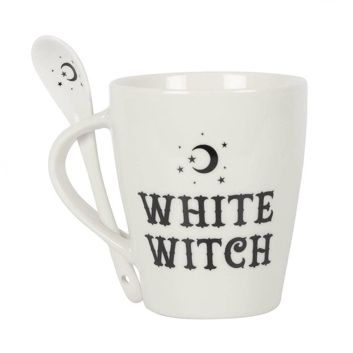 White Witch Mug and Spoon Set - Home Decor Emporium